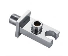 ottone soffione doccia spruzzatore del bagno di scarico a gomito supporto a muro per bagno flessibile testa staffa