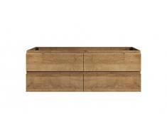 Badplaats B.V. Armadietto per lavabo Angela, 140 cm, in rovere