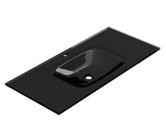 coycama vetro – Lavabo per Bagno, Vetro Temperato, 100 cm, colore: nero
