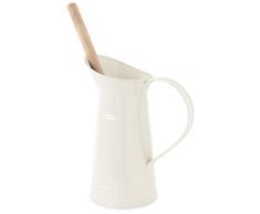 Gelco 3467937089824 Orsay - Porta scopino in Metallo e Legno, 20,5 x 12,5 x 36 cm, Colore: Avorio