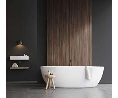 WALLando - Pannello posteriore per doccia/parete posteriore da bagno – Rivestimento doccia/rivestimento da parete – Effetto legno – Pannello in plastica PVC – Smoky Cherry (250 x 100 cm)
