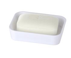 Wenko 20337233 Candy White – Porta saponetta, porta saponetta in polistirolo, 12 x 2,8 x 8.9 cm, bianco