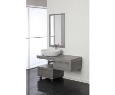 COMPOSIZIONE ARREDAMENTO BAGNO SHELF 120CM CIOTOLA 60CM COLORE CEMENTO COD.801013