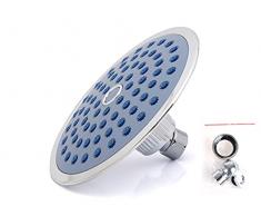 Soffione Doccia A Pioggia Rotondo,Testa Doccia Tonda ad Alta Pressione Cromato (Piccolo Diametro 150mm)