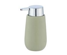 WENKO Distributore di sapone Badi verde lime ceramica - Dispenser sapone liquido, dispenser detersivo piatti Capacità: 0.32 l, Ceramica, 9.5 x 16 x 8 cm, Verde