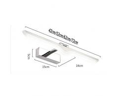 O&YQ Lampade per Specchi da Bagno Specchi per Trucco Luci da Parete Lampade Frontali a Specchio Bagno in Acciaio Inox LED Chip Warm White Senza Lampadina, Luce bianca-62cm-14w