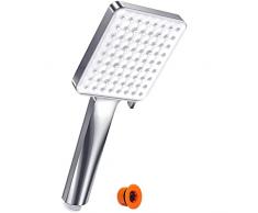 YEAUPE Soffione per doccia a risparmio energetico, 8L/min, con 6 tipi di getto, soffione per doccia a risparmio energetico, funzione anticalcare