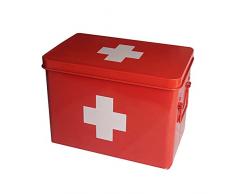 Porta Pillole Medicine Armadietto Medicinali di Primo Soccorso di Latta Cassetta di Pronto Soccorso Vuoto
