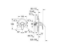 Grohe 23269000 Miscelatore Monocomando ad Incasso Doccia, Completo di Corpo Incasso, Cromo