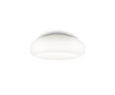 Philips Mist Lampada Bagno Soffitto, Vetro, Diametro 32 cm, IP44, Lampadina Risparmio Energetico Inclusa, Bianco