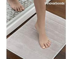InnovaGoods Tappeto Bagno scendiletto Memory Foam, Poliestere, Beige, Taglia Unica