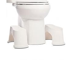 Evron Ultraportable WC Sgabello 17,8cm Bianco,Compact Bagno WC Sgabello Poggiapiedi