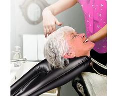38 * 60cm Lavabo Gonfiabile Per Capelli,Lavandino Portatile a Ciotola per Shampoo a Letto o su Sedia a rotelle per Anziani feriti in Gravidanza per Tagli di tinture per Il Lavaggio dei Capelli Nero