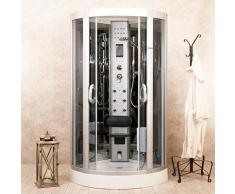 Box Doccia Idromassaggio 80x80 cm Sauna Bagno Turco e Ozonoterapia giordano shop Little Eden