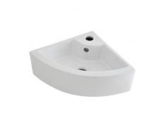 Hudson Reed Belstone Lavabo da Appoggio o Murale Angolare Ceramica - 460 x 320 mm