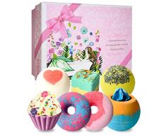 Bombe da Bagno, Set Regalo per Donna, STNTUS 7 Sali da Bagno Fatto a Mano Spa Relax, Idee Regalo per Natale, la Festa Della Mamma, San Valentino, Compleanno, Regalo per Mamma, Uomo, Ragazze, Bambini