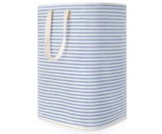 Lifewit 72L Cesta Portabiancheria in Tessuto TC e Rivestimento Impermeabile PE Cesta Portaoggetti per la Biancheria, Blu