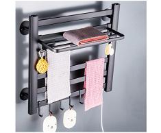 VVLXRIC Scaldasciugamani Elettrico, con Modelli Cablati con Timer Scaldasalviette Elettrico Design, Scaldasalviette Bagno,580x485mm