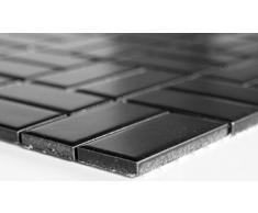 mosaico in ceramica mosaico piastrelle in ceramica mulino a vento nero opaco piastrelle specchio piatto doccia vasca da bagno rivestimento Theken cucina WC pavimento piastrelle mosaico