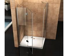 Box Doccia in Cristallo Trasparente 80x100 8mm Apertura a battente esterno