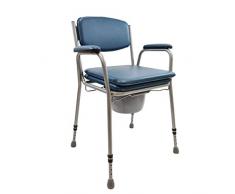Sedia wc per Anziani disabili, Sedia wc portatile, rialzo wc - Sedia Doccia, con Struttura in Acciaio e Regolabile in Altezza.