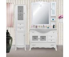 Arredo Bagno Completo Shabby Chic 105cm Mobile con lavabo
