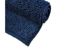 WohnDirect Premium Tappetino da Bagno Blu - Tappetino da Bagno Morbido e Antiscivolo - Microfibra Durevole e Assorbente, Lavabile in Lavatrice - 50x80cm