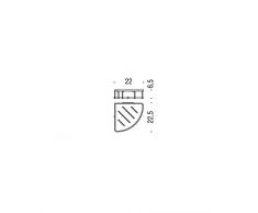 Colombo Design B96420CR Griglia Angolare Doccia Triangolare
