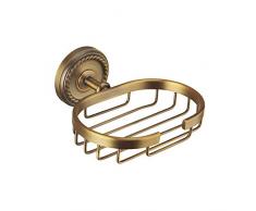 QZH Portasapone, Antico Salvasapone Portasapone in Metallo Fissato al Muro Portasapone in Ottone Bagno Portaspugna Completamente in Rame Accessori Bagno per Doccia, Bagno, Vasca e Lavello