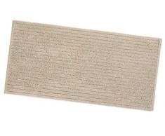 Tappeto Bagno Camera Letto 100% Puro Cotone Morbido Assorbente Antiscivolo Elegante MOD.Jane 53X100 Beige