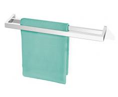 ZACK Linea 40039 - Portasciugamani Doppio da Parete, Dimensioni: 61,5 cm