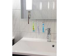 Fackelmann 61167 2 - Portaspazzolini a Ventosa, Colori Assortiti