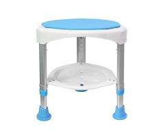 UISEBRT Sgabello per Doccia Sgabello per Vasca Regolabile in Altezza 360 ° Girevole 200kg