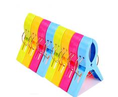 8 pezzi mollette, mollette per asciugamani da spiaggia, clip in plastica di alta qualità ， per casa, piscina, lavanderia, lettini e sedie a sdraio