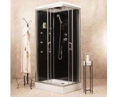 Box Doccia Idromassaggio Multifunzione 70x100 cm giordano shop Black Air Lato Sinistro