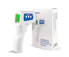 Berrcom Termometro Febbre Infrarossi Termometro Neonato Senza Contatto Termometro Digitale per la Fronte con Lettura Istantanea, Allarme Febbre, Interruttore °F/°C, Richiamo Della Memoria