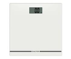 Salter 9205 WH3R - Bilancia elettronica da bagno in vetro, ampio display, 180 kg max, display di facile lettura, piattaforma in vetro ad alta sicurezza, pesatura istantanea, piedini inclusi, bianco