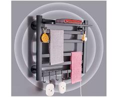 VVLXRIC Scaldasciugamani Elettrico, con Modelli Cablati con Timer Scaldasalviette per Bagno, Termoarredo Elettrico da Parete,580x485mm