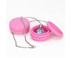 LEAMALLS 4 Pezzi Silicone Crema Vaso con da Viaggio Contenitori Riutilizzabili, Per Shampoo, Balsamo, Lozione, Gel Doccia, crema solare e articoli da toilette Viaggio