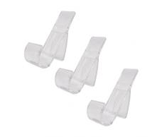 Ganci per Termoarredo Bagno, Appendini per Termoarredo, Appendi Accappatoio Bagno, Appendi Asciugamani Bagno, per Asciugamani/Gancio Scaldasalviette, 3pc (Trasparente)