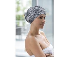 Fashy® Cuffia da Doccia con Testa Larga Fascia Nero/Bianco (Made in Germany)