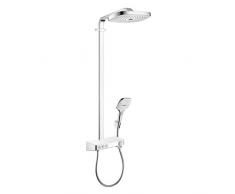hansgrohe Raindance Select E Colonna doccia 230 3 tipi di getto con Showertablet Select 300, bianco/cromo, 27127400