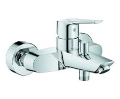 Grohe Start - Miscelatore monocomando per vasca-doccia, cromo, installazione a parete, dotato di serie di limitatore di portata regolabile, Finitura Cromata