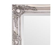 Selezionare specchi Haywood Specchio da Parete – French Vintage, Stile rococò Barocco – Argento – 42 cm x 52 cm – Shabby Chic Home Decor by
