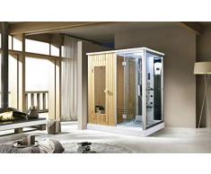Trade-Line, doccia a vapore, 170 x 120 cm, con funzione sauna + dotazione completa