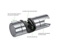 DIMJ Doccia Supporto Staffa, Regolabile Ricambio Supporto Doccetta 18-25 mm ABS Doccia Soffione Supporto per Barra, Saliscendi con Finitura Cromata, Grigio