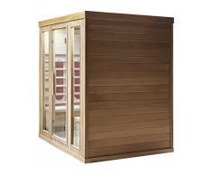 Sauna Firlandese Tradizionale ed infrarossi Multifunzione (SAUNA 180X140 CM 5 POSTI)