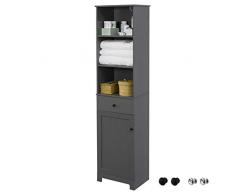 SoBuy Mobile bagno salvaspazio Mobile a colonna bagno angolare L40xP35xA161 cm (BZR17-DG)