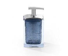 Gedy Blu, G-Antares dosasapone, Dimensioni 15,5X8X6,2 CM Peso 0,372 kg, Dispenser Sapone Bagno in Resina Resistente di Alta qualità, Design R&S Fatto a Mano, 2 Anni di Garanzia, 6,2x8x15,5