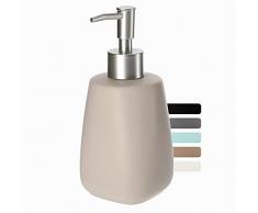 KADAX Dispenser Ceramica, 400ml, Dispenser Sapone, Dispenser di Sapone liquido con pompa, Erogatore di Lozioni in Ceramica, Dosatore di sapone (beige)
